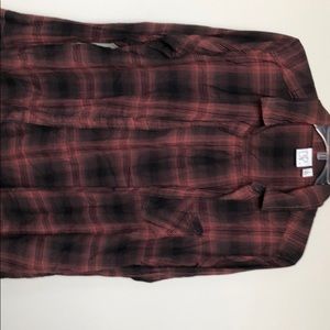 dark red and black flannel